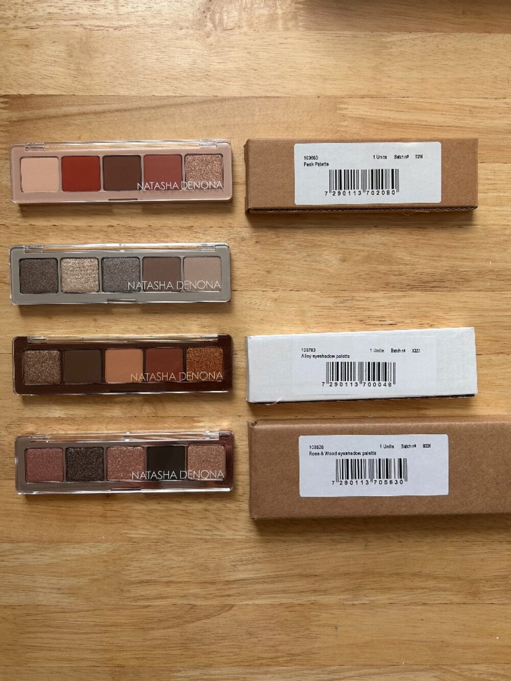 NIB/NWOB Set of 4 Discontinued Natasha Denona Mini Palettes